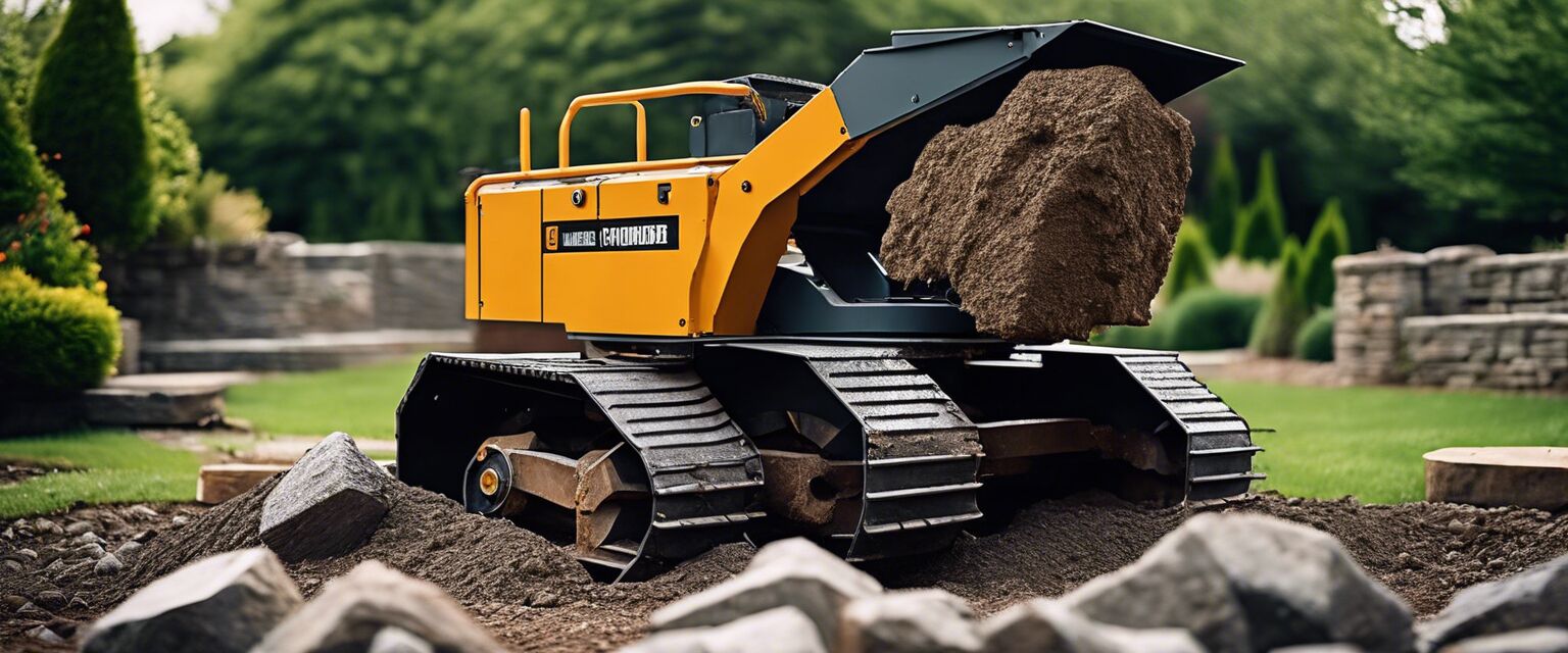 Compact stone crusher in use