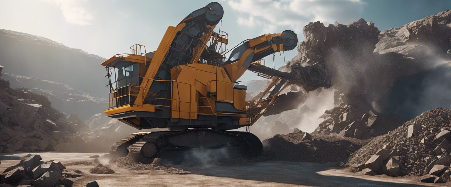 Futuristic stone crushing operation