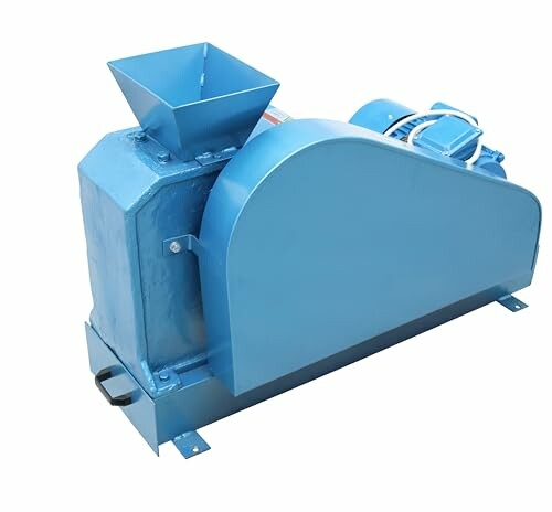 Blue industrial grain mill machine