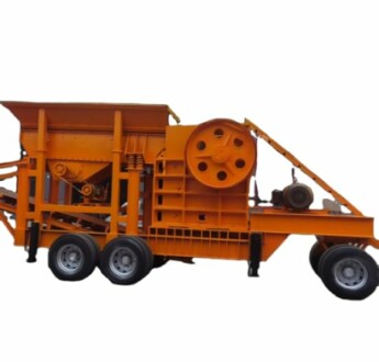 River Stone Portable Mobile Cone Crusher Crushing Line