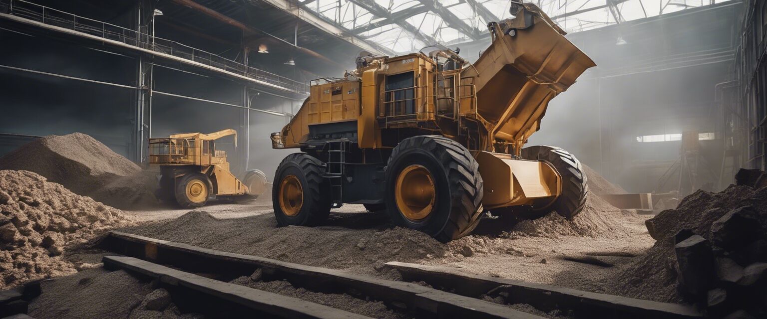 Cleaning a stone crushing machine